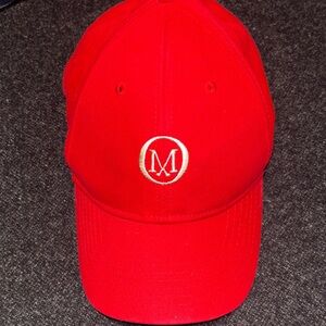 adidas Red Cap with Embroidered M Logo